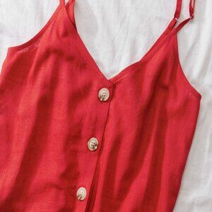 Linen Red Cami